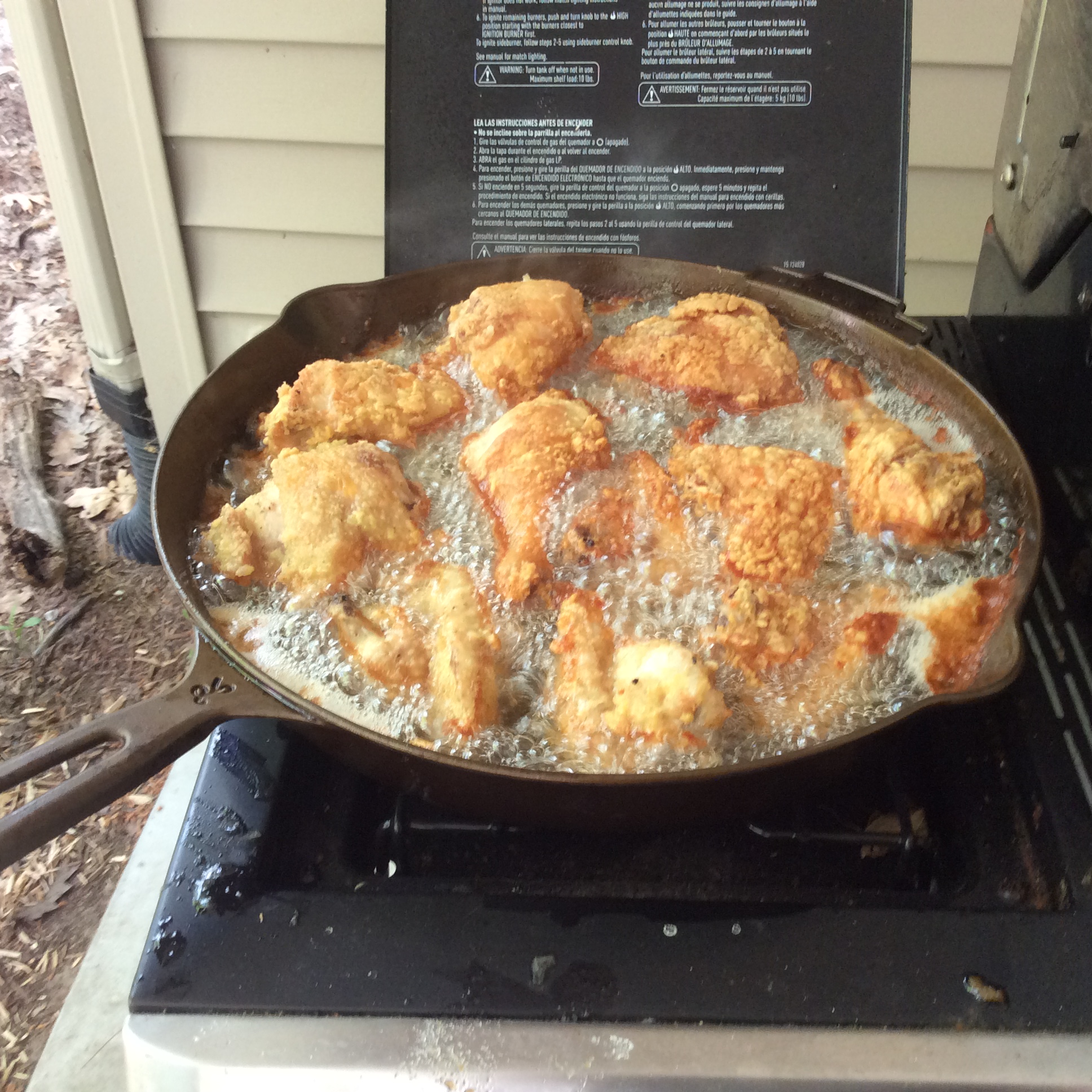 Chicken fried in pork lard Farm Happenings at Hawkins Family Farm