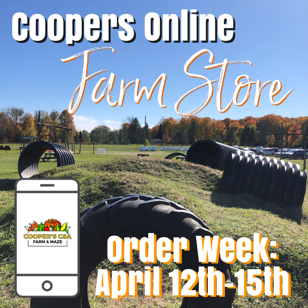 Coopers CSA Online FarmStore Order week April 12th15th Farm