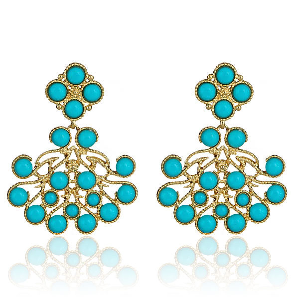 Jay Lane Turquoise Chandelier Earrings HAUTEheadquarters