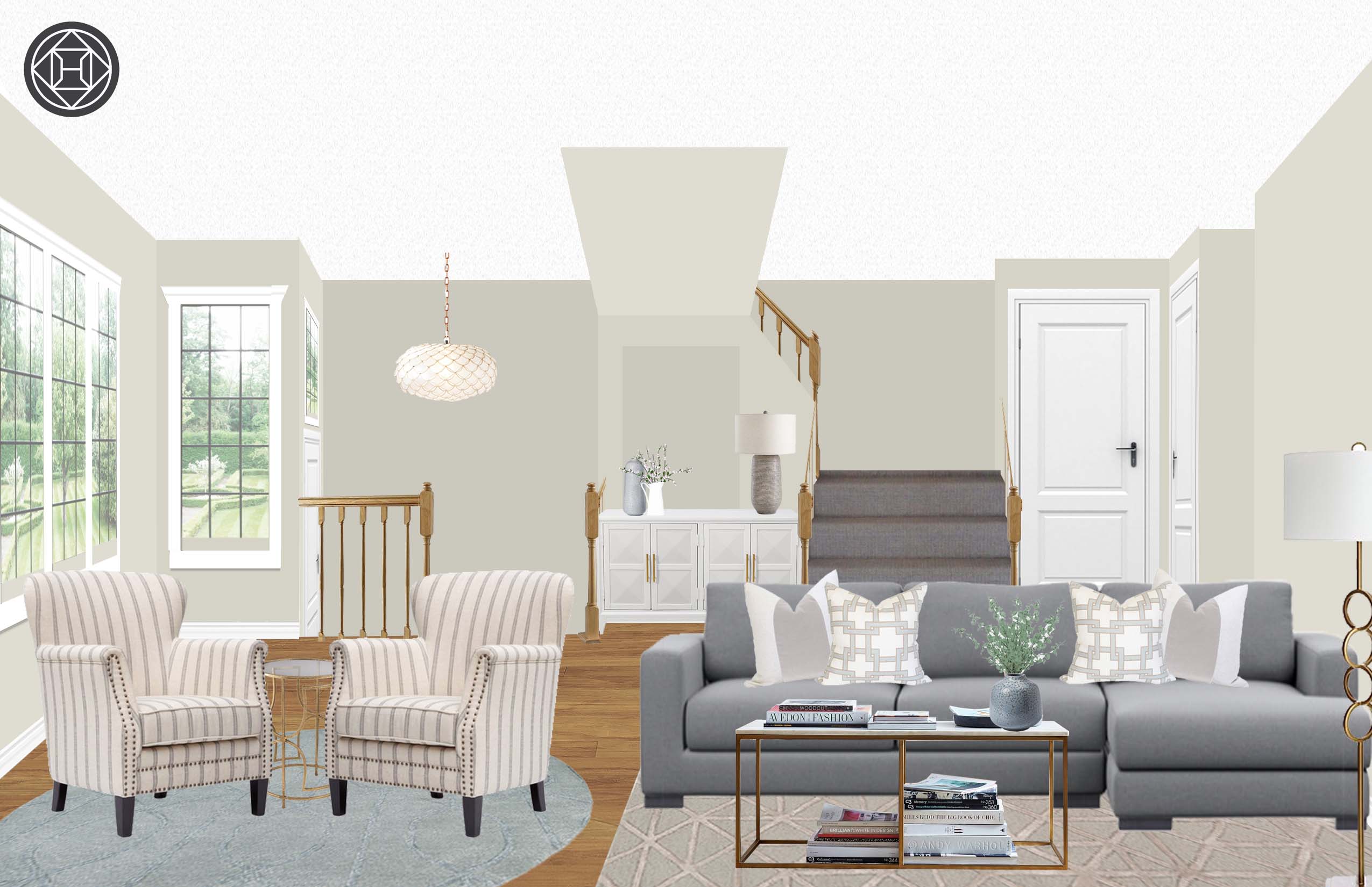 Classic Transitional Living Room Design By Havenly Interior