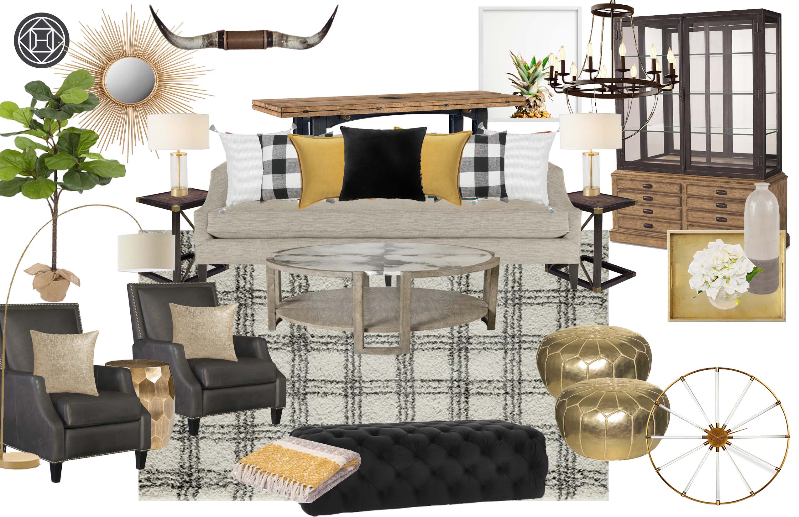 Classic, Glam, Rustic room Design by Havenly Interior Designer Chelsea