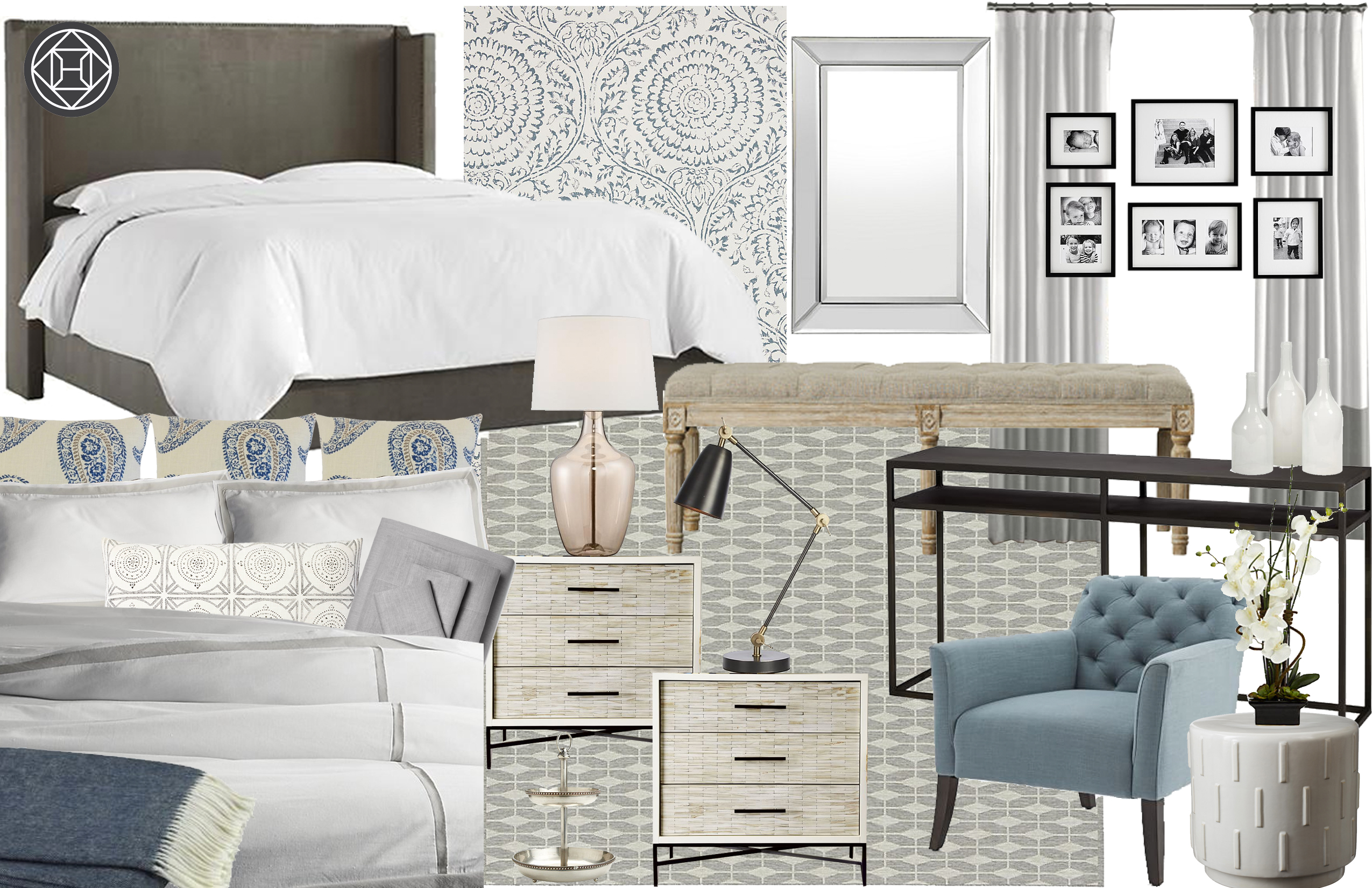 Contemporary, Modern, Classic, Eclectic, Transitional Bedroom Design by