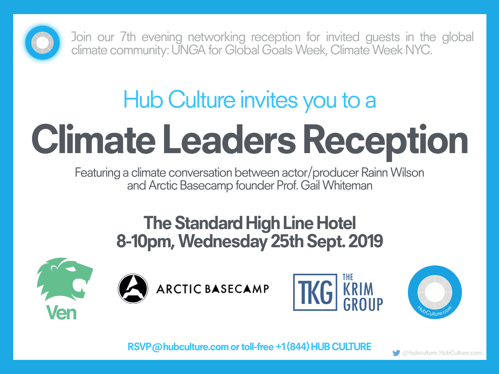 Hub Culture during UNGA and Climate Week 2019