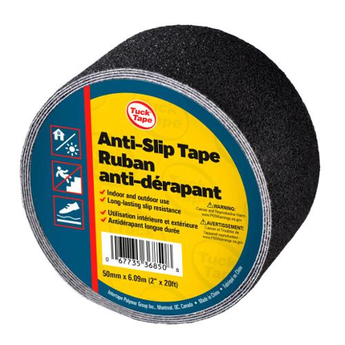 TUCK TAP® Anti-Slip Black Abrasive Grain Tape, 50mm X 18.28M