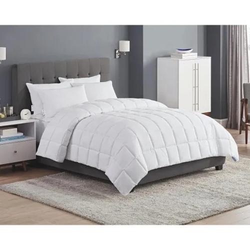 BW Keeco Softstitch® Yearround Brushed Microfiber Blanket, Queen, 90 x 90", White, Case Of 6