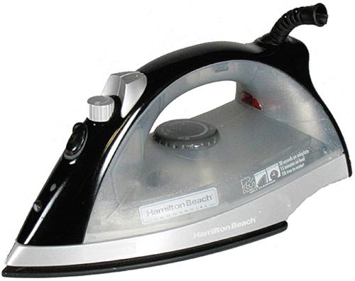 Hamilton Beach® Lightweight Self-Cleaning Commercial Iron, 1,200 Watt, Black/Grey