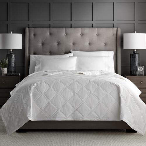 Downlite Smartdown Blanket, Double Diamond Quilt, Full / Double, 86 x 96", White, Case Of 4