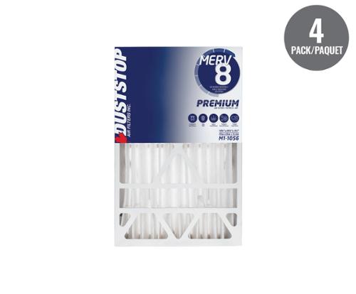 Duststop 15-3/8 x 25-1/2 x 5-1/4" MERV 8 Premium Filter (4-Pack)