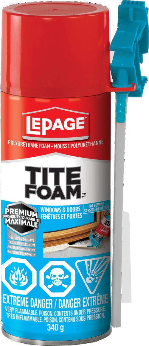 LePage® Tite Foam™ Window & Door Spray Foam Insulation Sealant, Interior/Exterior, 340 g