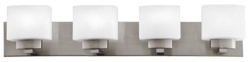 Seasons® Dove Creek 32" Four-Light Bath Vanity Fixture, Satin Nickel