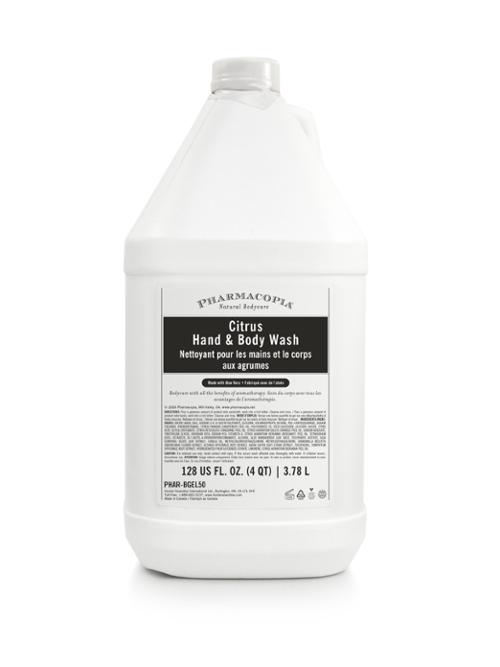 Best Western Plus Pharmacopia Citrus Hand & Body Wash, 3.78 L, Case Of 4