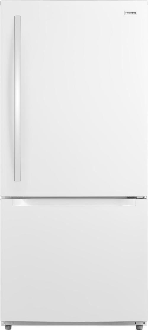Frigidaire 30" Standard-Depth Bottom Freezer Refrigerator, 19 Cu. Ft., White, ENERGY STAR®