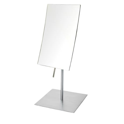 Jerdon Table Top Makeup Mirror, 5 x 8" Frame, Nickel