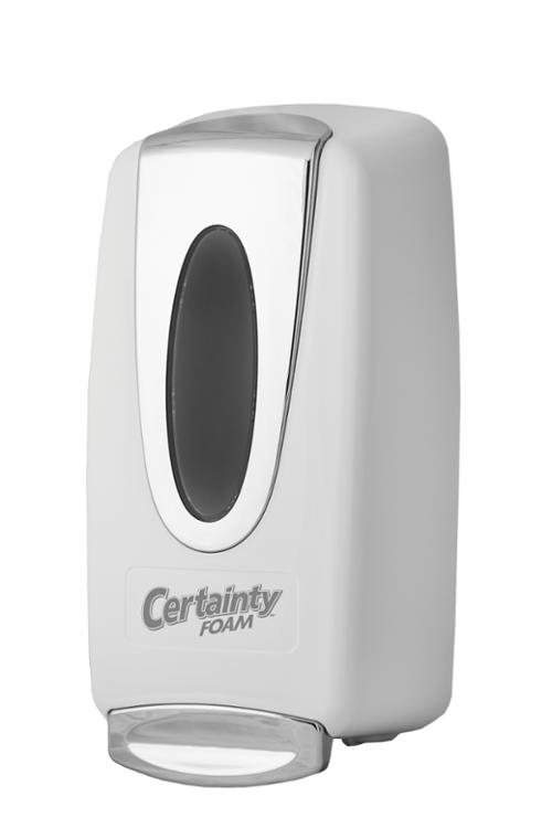 Certainty Foam Soap Dispensers, White/Chrome