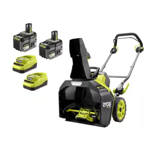 RYOBI 18V HP Brushless 18" Single-Stage Cordless Electric Snow Blower Kit