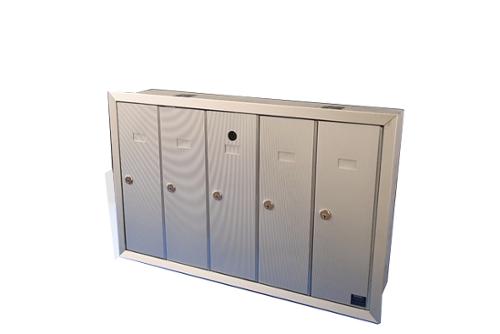 Riopel®  Aluminum 5-gang mailbox