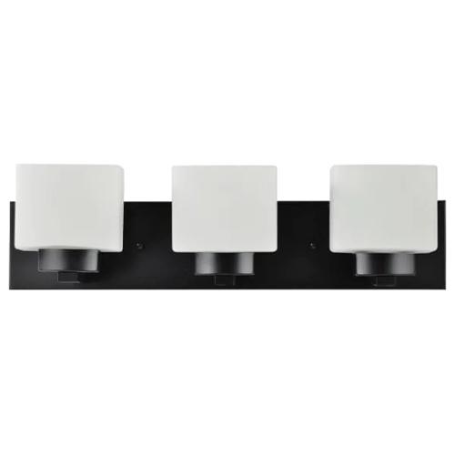 Design House® Dove Creek 24" 3-Light Bath Vanity Fixture, Matte Black