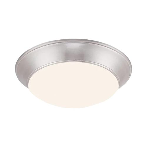 Seasons® 11" Dome 17W Dimmable Integrated LED Flush Mount Light With 5 CCT Selectable, Brushed Nickel