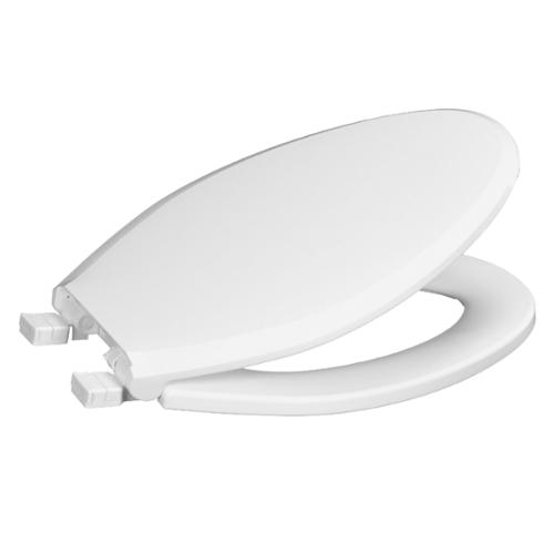 Centoco® Elongated Slow Close Toilet Seat With Lift Off Hinges, Plastic, White