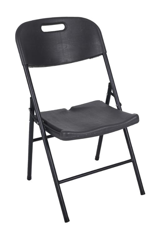TygerClaw Hi-Cap Commercial Folding Chair, Black, Case Of 4