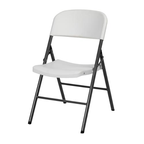 TygerClaw Lightweight Commercial Folding Chair, White, Case Of 4