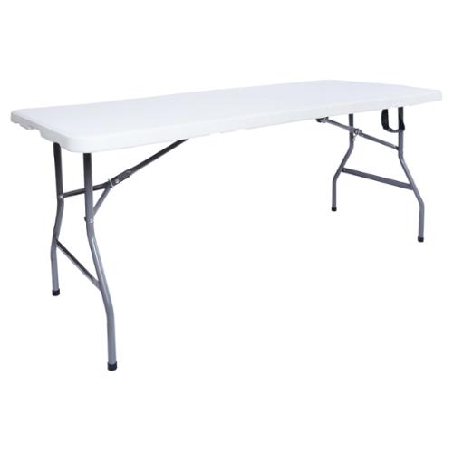 TygerClaw Heavy Duty Bi-Fold Utility Table, 6 ft., White