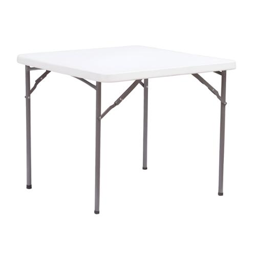 TygerClaw Square Folding Utility Table, 33.9 x 33.9", White