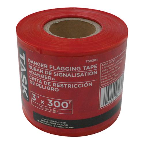 TASK® Danger Flagging Tape Red 300 ft