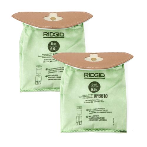 RIDGID® VFB610 Closed Top Fine Dust Filter Bag 2-Pack 
