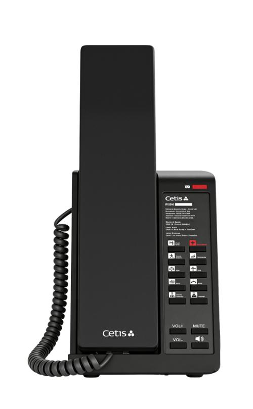 Teledex® V-Series Single-Line Corded Telephone, 10 GSK, Black