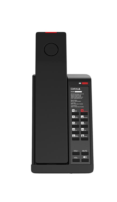 Teledex® V-Series Single-Line Cordless Telephone, 10 GSK, Black