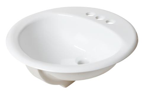 Seasons® 19" Drop-In Round Bathroom Sink, White