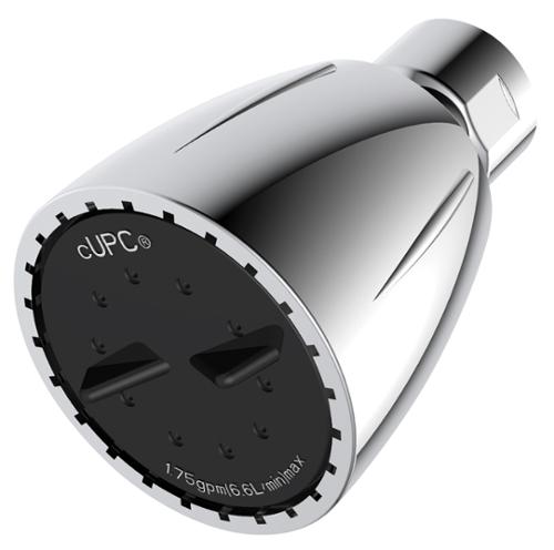 Maintenance Warehouse® Chrome Adj Spray Showerhead, 2.5 Gpm, Black Face, Chrome, 3pk