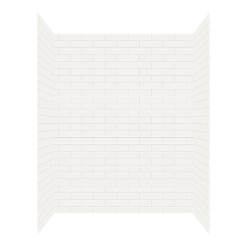 Seasons® 60"W x 32"D x 78"H 4-Piece Glue Up Alcove Shower Wall Subway Tile Pattern, White