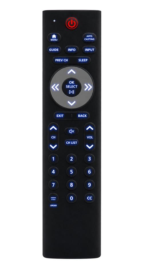 Clean Remote® Universal Streaming & Casting Remote With Backlit Keypad, No Netflix Key