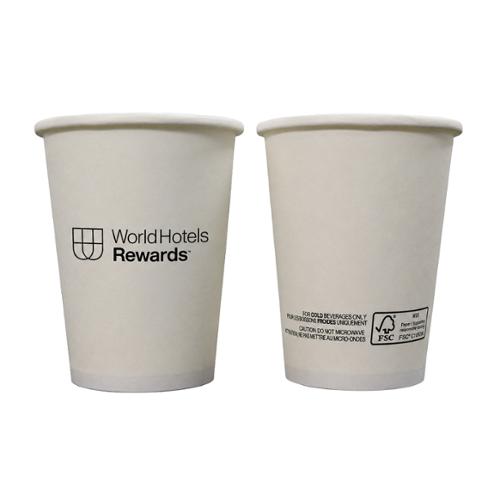 WorldHotels Rewards Single Wall Cold Paper Cup, Unwrapped, 8oz, Case Of 1000