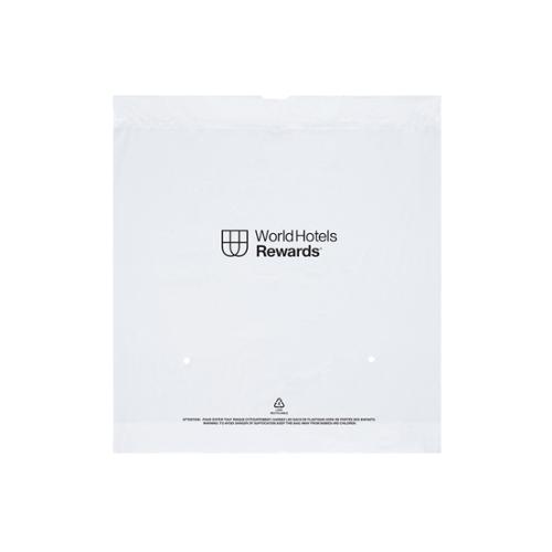WorldHotels Rewards Draw Tape Laundry Bag, 18 x 19", Case Of 500