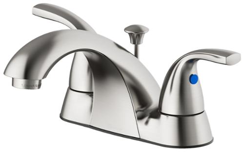Seasons® Anchor Point™ 1.2 GPM 2-Handle Quick Install Centerset Low-Arc Bathroom Faucet With Pop Up Drain, Brushed Nickel