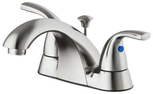 Seasons® Anchor Point™ 1.2 GPM 2-Handle Quick Install Centerset Low-Arc Bathroom Faucet With Pop Up Drain, Brushed Nickel