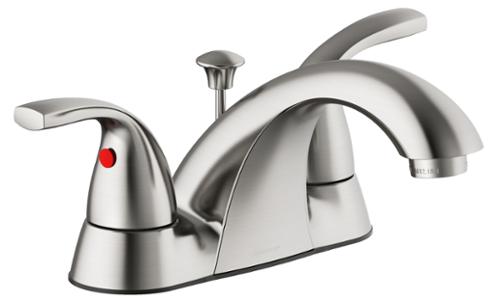 Seasons® Anchor Point™ 0.5 GPM 2-Handle Quick Install Centerset Low-Arc Bathroom Faucet With Pop Up Drain, Brushed Nickel