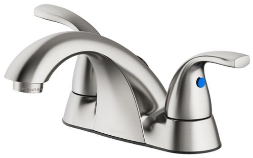 Seasons® Anchor Point™ 1.2 GPM 2-Handle Quick Install Centerset Low-Arc Bathroom Faucet, Brushed Nickel
