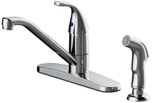 Seasons® Anchor Point™ Single-Handle Mid-Arc Kitchen Faucet With Side Sprayer, Chrome
