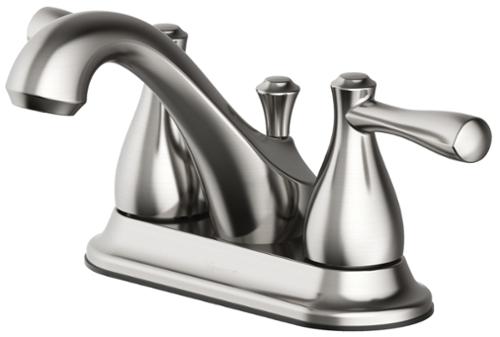Seasons® Raleigh™  1.2 GPM 2-Handle Quick Install Centerset Low-Arc Bathroom Faucet With Pop Up Drain, Brushed Nickel