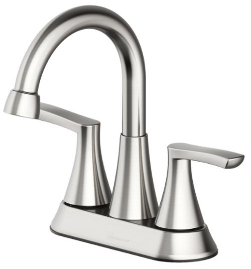 Seasons® Raleigh™ 1.2 GPM 2-Handle Quick Install Centerset High-Arc Bathroom Faucet With Pop Up Drain, Brushed Nickel