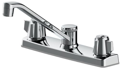 Double-Handle Pull Out Kitchen Faucet, Chrome