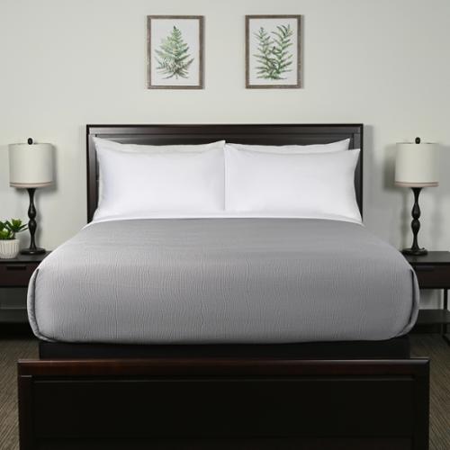 Vela Decorative Top Sheet, Queen, 98 x 96", Grey Coastal, Case Of 6