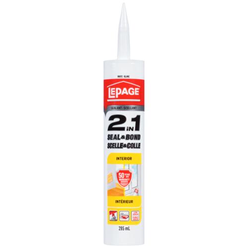 Lepage® 2 In 1 Seal & Bond Interior, White, 295 Ml