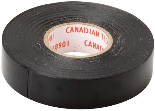 Cantech® 8 Mil PVC Electrical Tape, 18 MM X 20 M, Black, 6 Pk