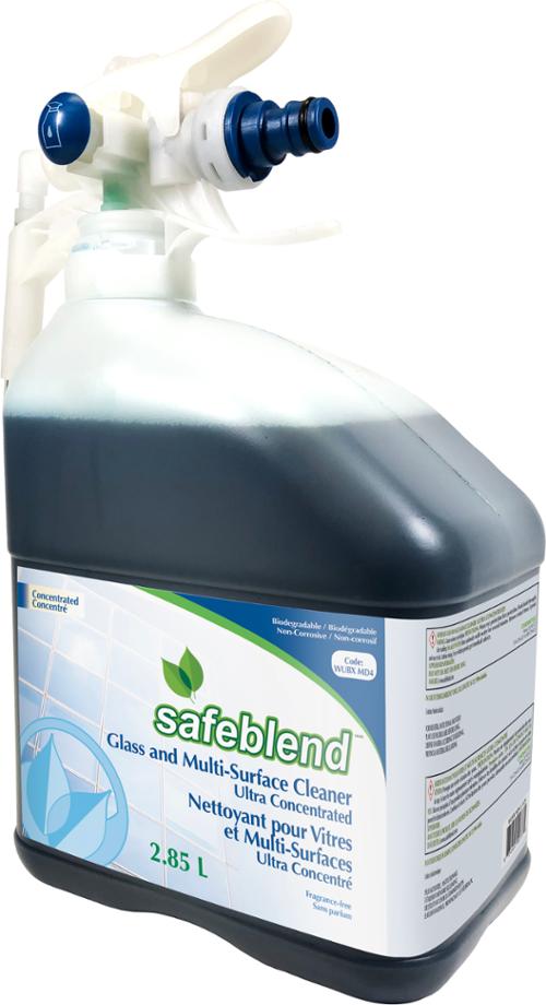 Safeblend™ Ultra Concentrated Glass & Multi Surface Cleaner, Fragrance Free,  4 X 2.85L