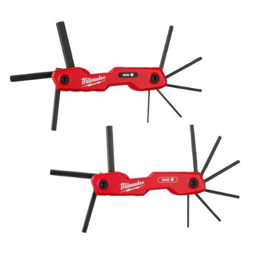 Milwaukee 17-Key Folding Hex Key Sets, SAE/Metric, 2 Piece